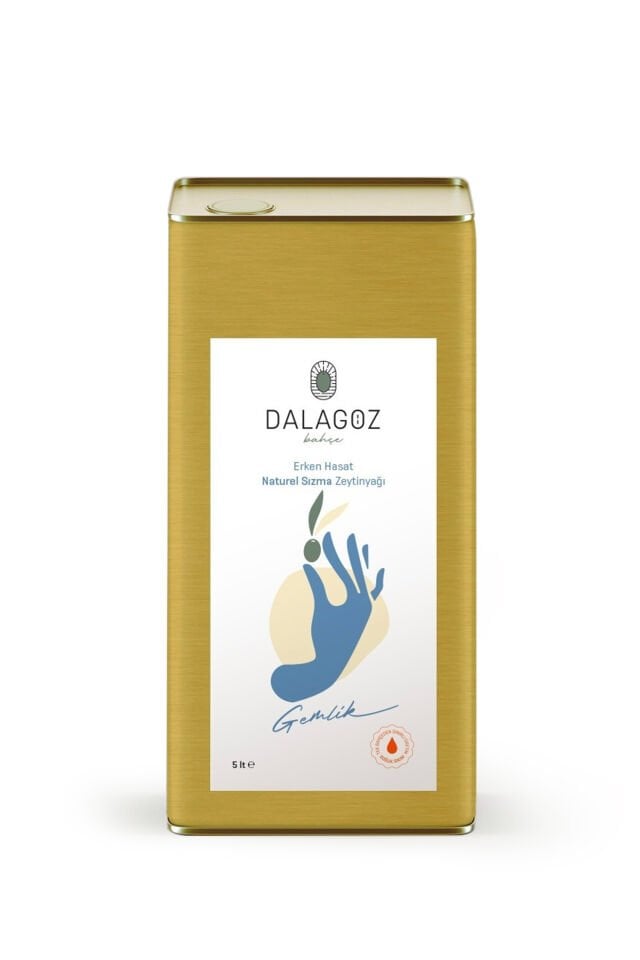 Dalagöz Bahçe Erken Hasat Yüksek Polifenollü Naturel Sızma Zeytinyağı-Gemlik 5 Lt