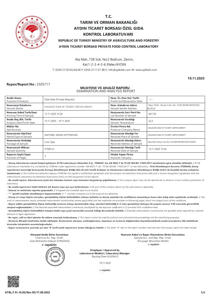 Erken Hasat Yüksek Polifenollü Naturel Sızma Zeytinyağı-Memecik 500 ml