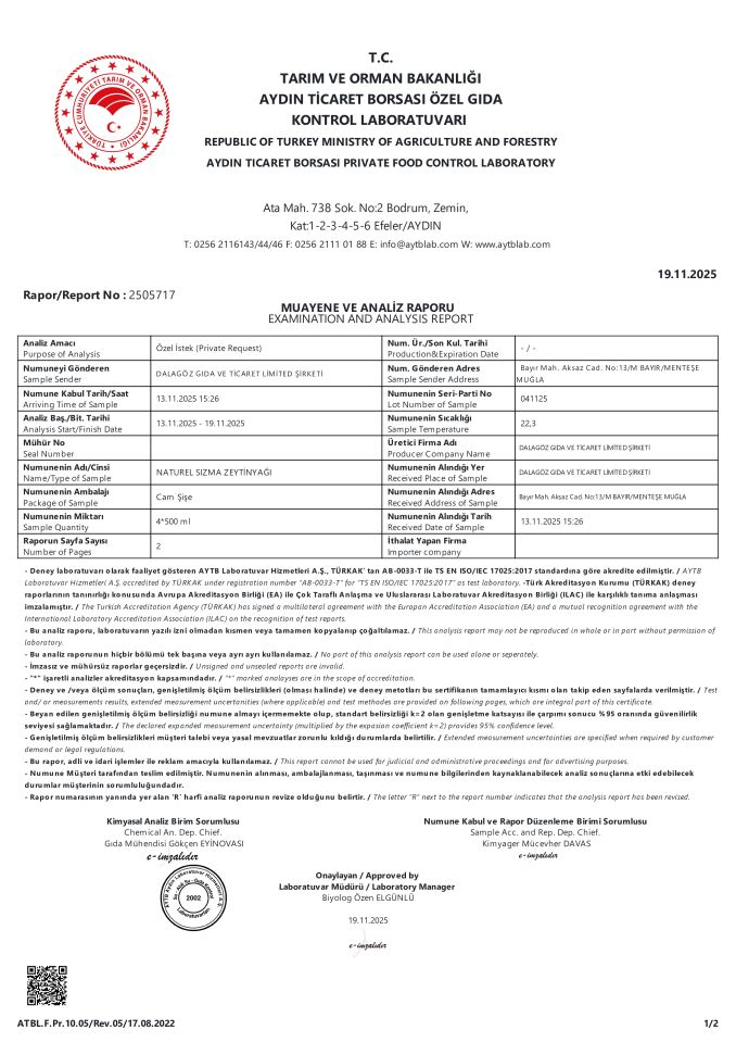 Erken Hasat Yüksek Polifenollü Naturel Sızma Zeytinyağı-Memecik 500 ml