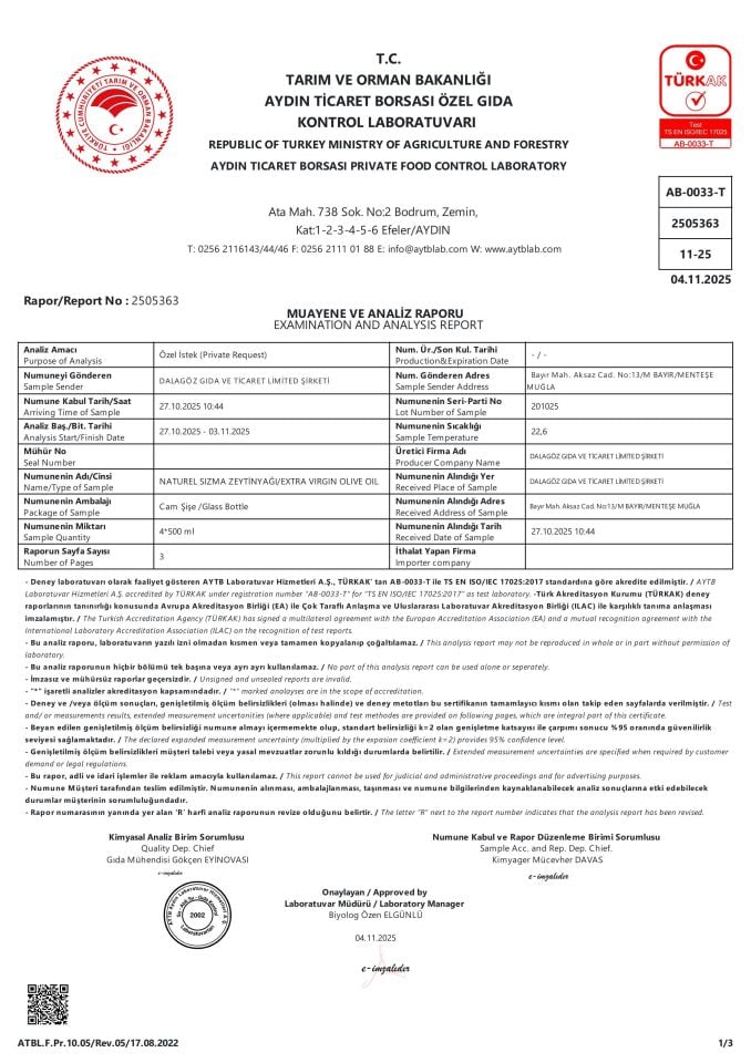 Erken Hasat Yüksek Polifenollü Naturel Sızma Zeytinyağı-Gemlik 500 ml